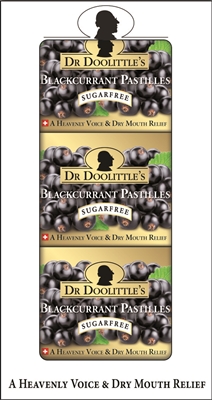 DR. DOOLITTLE'S- GIFT SET BLACKCURRANT PASTILLES CLASSIC TIN- 60g PACK OF 3