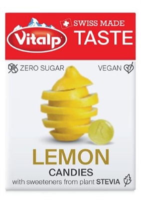 VITALP Lemon Hard Candies- Sugar free and Vegan 25 grams